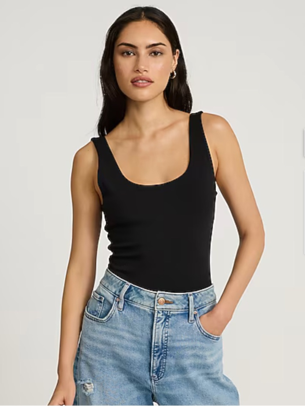 Express Body Contour High Compression Scoop Neck Brief Bodysuit